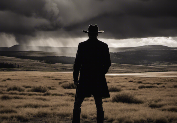 An image that captures the tension and uncertainty surrounding John Dutton's fate in Yellowstone Season 6